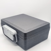 Safe Box Black Security Safe 2 Keys Portable Lockable Home Office Box