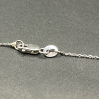 Unisex 9ct White Gold Belcher Link Necklace