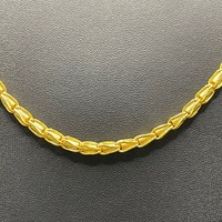 Unisex 24ct Yellow Gold Fancy Link Necklace