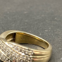 Ladies 9ct Yellow Gold Diamond Cluster Ring