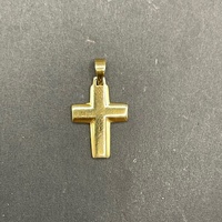 Unisex 18ct Yellow Gold Cross Pendant