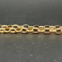 Ladies 9ct Yellow Gold Oval Belcher Link Necklace