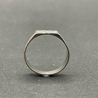 Mens 9ct White Gold Diamond Ring