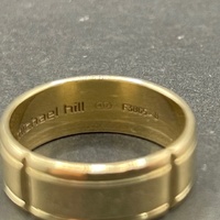 Mens 10ct Yellow Gold Band Ring