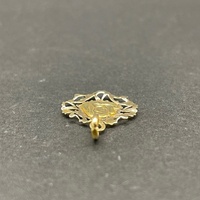 Unisex 18ct Yellow Gold Round Religious Pendant