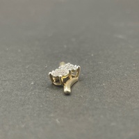 Ladies 9ct Yellow Gold Diamond Fancy Pendant