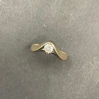 Ladies 18ct Yellow Gold Cubic Zirconia Ring