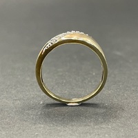 Mens 9ct Yellow Gold Diamond Ring