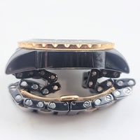 Large View Michael Hill 9633 Chronograph 0.50ct Diamond Black Ceramic Rose Gold Watch