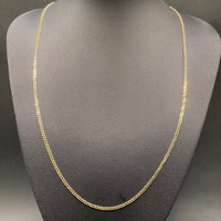 Unisex 18ct Yellow Gold Tight Curb Link Necklace