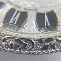 Ladies Lucerne Swiss Made Pocket Watch Silver Tone Vintage Ornate Design