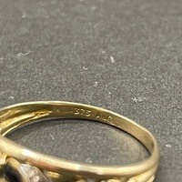 Ladies 9ct Yellow Gold Blue Sapphire Ring