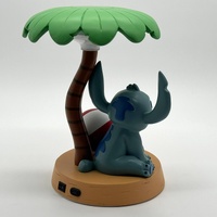 Large View Disney Lilo & Stitch Beach Lamp Palm Tree Bedside Light Collectible