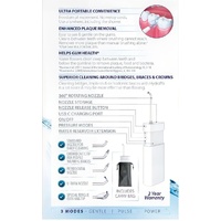 Piksters HydroPik Mini Water Flosser Cordless Portable Dental Oral Care