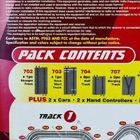 Hot Trax 1:32 RC Slot Car Racing Set Subaru Rally Cars 8m Track Lights