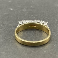 Ladies 18ct Yellow Gold Natural Diamond Band Ring