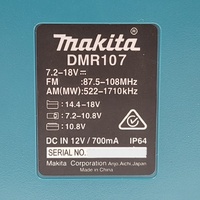 Makita DMR107 AM/FM 18V Jobsite Radio Skin Only No Antenna