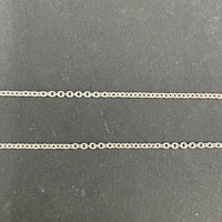 Ladies 925 Sterling Silver Belcher Link Chain & Round Pendant Necklace