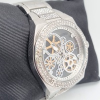 Guess Big Reveal GW0323G1 Mens Silver Stainless Steel Skeleton Watch