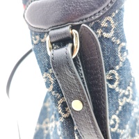 Gucci Giglio Small Tote Blue and White GG Denim Tea Leather Strap