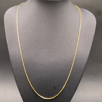 Unisex 22ct Yellow Gold Box Link Necklace