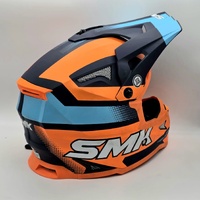 SMK Allterra X-Throttle MA575 Blue Orange Size M Motocross Helmet MX Off Road