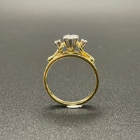Ladies 18ct Yellow Gold Natural Diamond Ring
