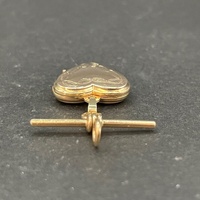 Ladies 9ct Yellow Gold Heart Locket Fob Pendant