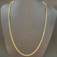 Unisex 9ct Yellow Gold Cable Link Necklace