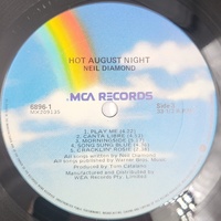 Neil Diamond Hot August Night 2XLP Vinyl Record Live MCA Album
