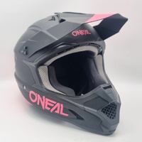 O'Neal 1 SRS Solid Helmet MX Motocross Dirt Bike Black Off-Road Pink Size S