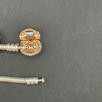 Ladies 925 Sterling Silver Snake Link Charm Bracelet