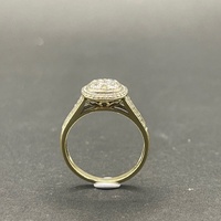 Ladies 9ct Yellow Gold Natural Diamond Cluster Ring