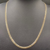 Mens 9ct Yellow Gold Curb Link Necklace