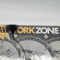 Workzone 3pc 180mm TCT Circular Saw Blades Set 16 24 40T 20mm Bore