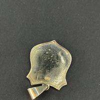 Unisex 9ct Yellow Gold Checkered Shield Pendant