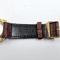 Lorus Mens Watch VJ42-X041 Brown Leather Band Classic Date 44mm 5 Bar