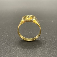Mens 18ct Yellow Gold Fancy Design Ring