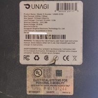 Unagi Model E350 Electric Scooter Gotham Grey 25km/h Max Load 100kg