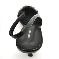 Alias Mae Amber Black Crinkle Patent Leather Slingback Shoes Size 41