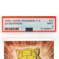 Pokemon Sandshrew #27 Mint 9 PSA Graded 1999 Topps TV Card