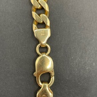 Mens 10ct Yellow Gold Curb Link Necklace