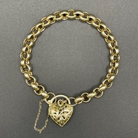 Ladies 9ct Yellow Gold Belcher Link Bracelet