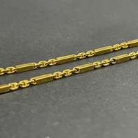 Unisex 22ct Yellow Gold Fancy Bar Link Necklace