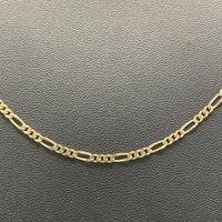 Unisex 9ct Yellow Gold Figaro Link Necklace