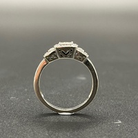 Ladies 9ct White Gold Natural Diamond Cluster Ring