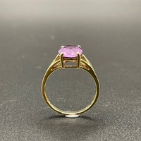 Ladies 9ct Yellow Gold Purple Gemstone Ring