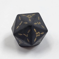 Unbranded 7-Piece Role-Playing Game Die Set With crystal shaped Pendant Pre-owned