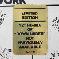 Men At Work Down Under Extended Mix 1986 Limited Edition Vinyl Record