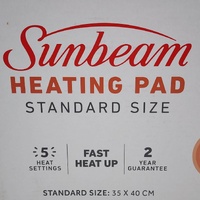 Sunbeam Multipurpose Electric Heating Pad Standard 35x40cm 5 Heat Settings